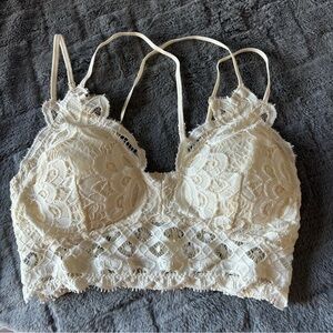 Anemone Cream Lace Bralette with Delicate Floral Detail